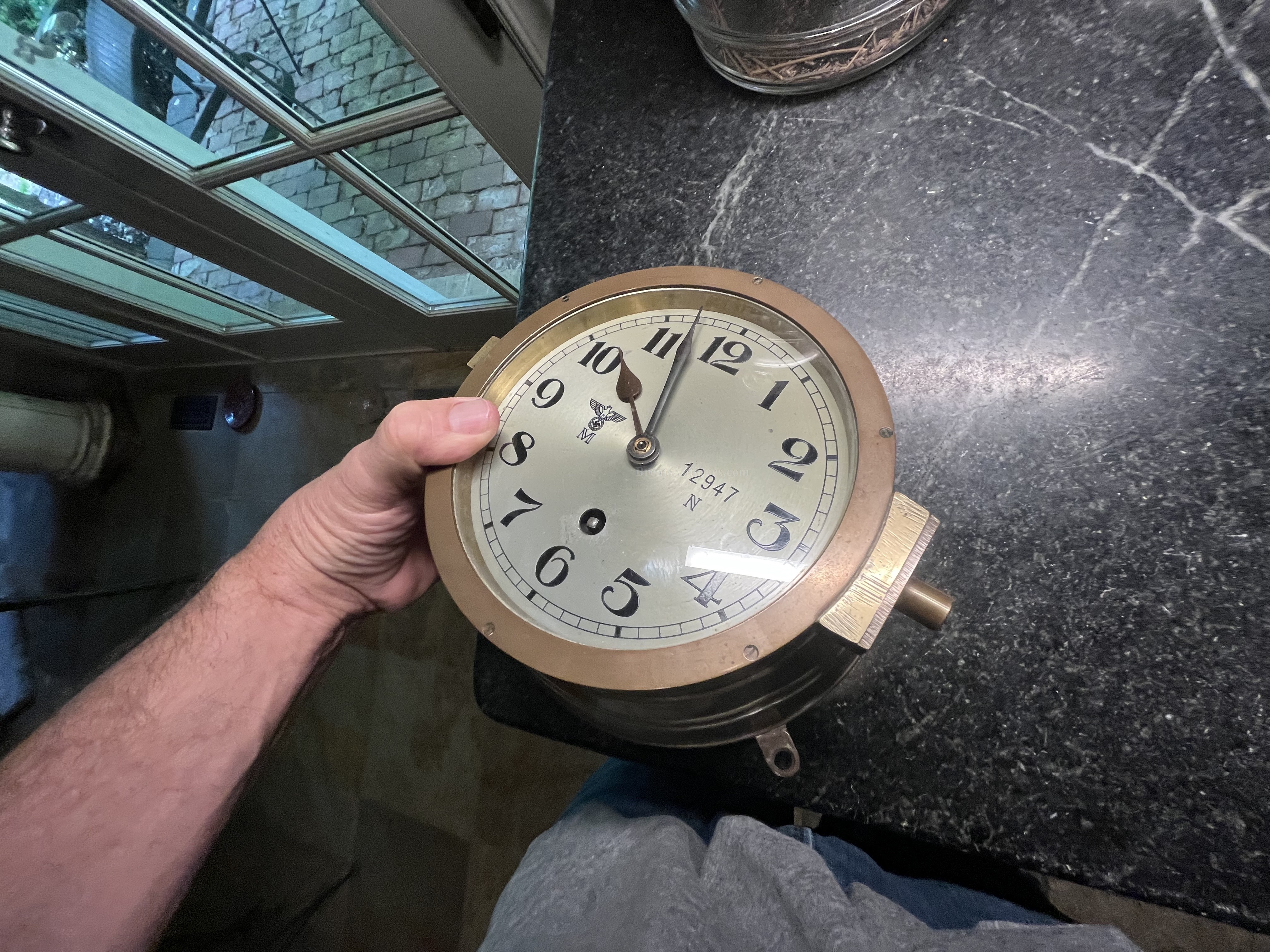U-Boat Case serial # 12994..Clocks runs but needs a second hand added back with original key ... image